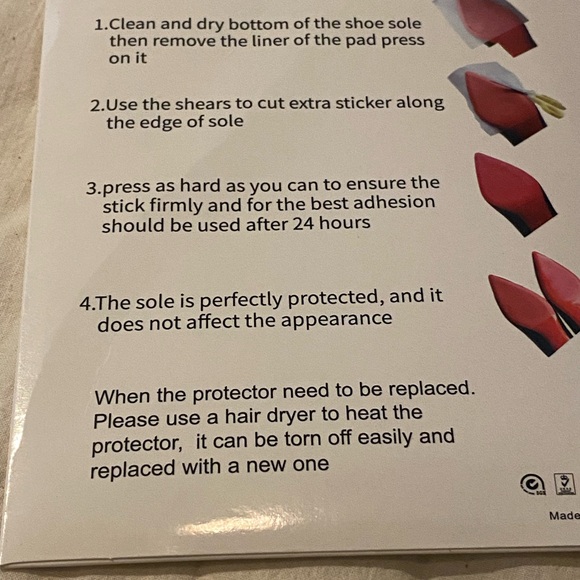 Red Sole Protector for Women Shoes - Picture 6 of 6